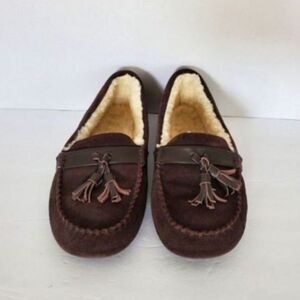 Australia Luxe Collective Men's Hamilton Leather Slipper Tassel Shearling Scandi